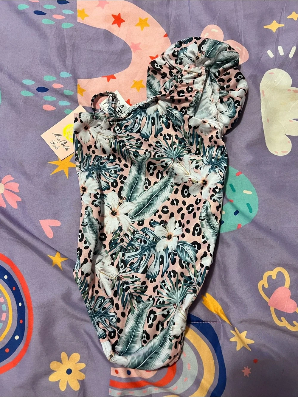 Adorable swimsuit, leopard and floral! NWT
